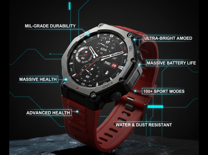 T-Rex 3 by LUXTORA – Rugged Luxury Smartwatch